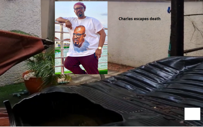 Actor Charles, taking to his Instagram page on Friday, the thespian revealed a near death encounter at his residence.