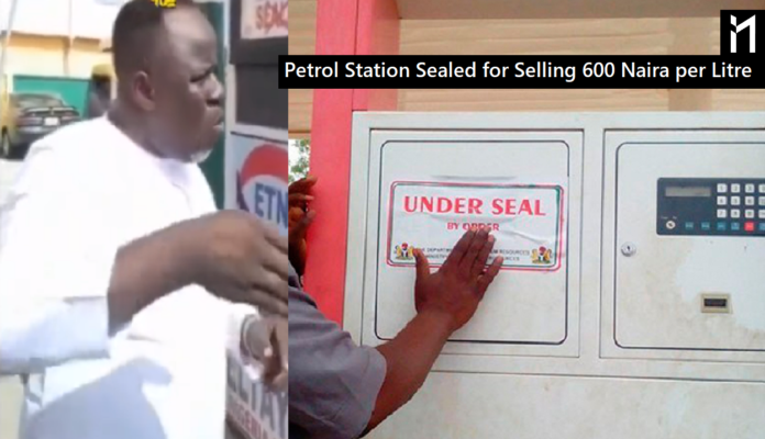 Petrol station sealed for selling 600 naira per litre. So many petrol stations changed price of petrol few hours after President's speech.