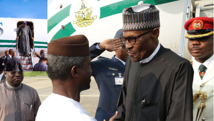 President Muhammadu Buhari Returned to Nigeria after two weeks after he took part in the coronation of King Charles in the United Kingdom.