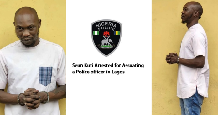Seun Kuti and a Senior Advocate of Nigeria (SAN), Adeyinka Olumide-Fusika, visited the Lagos State Commissioner of Police (CP).