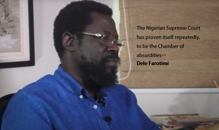 The Nigerian Supreme Court has proven itself to be the Chamber of absurdities… I am not holding my breath over the outcome of the Tribunal.