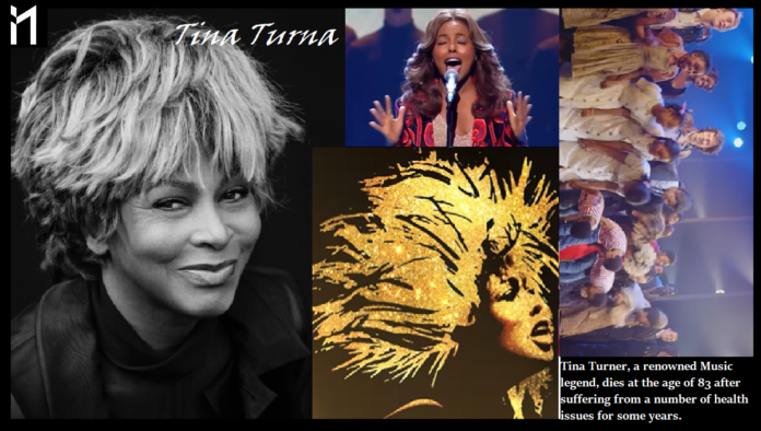 Tina Turner, a renowned Music legend, dies at the age of 83 after suffering from a number of health issues for some years.
