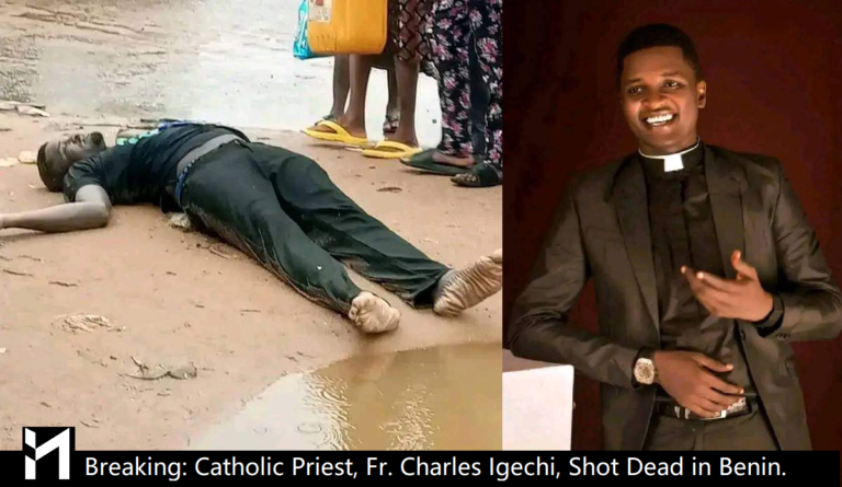 A Catholic Priest under the Catholic Archdiocese of Benin, Edo state, identified as Reverend Father Charles Igechi, has been shot dead.