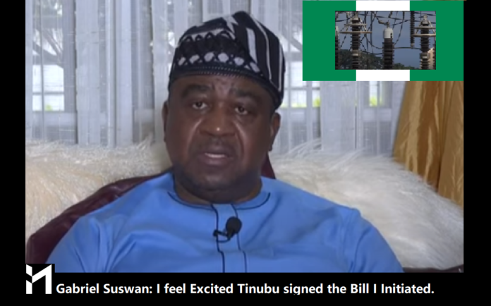 Gabriel Suswan, former Benue Governor, expressed his excitement as President Bola Tinubu signed the Electricity Act into Law.
