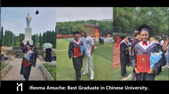 Ifeoma Amuche: Best Graduate in Chinese University. Meet the lady in a clip, a lady from Nigeria, precisely from Anambra State.