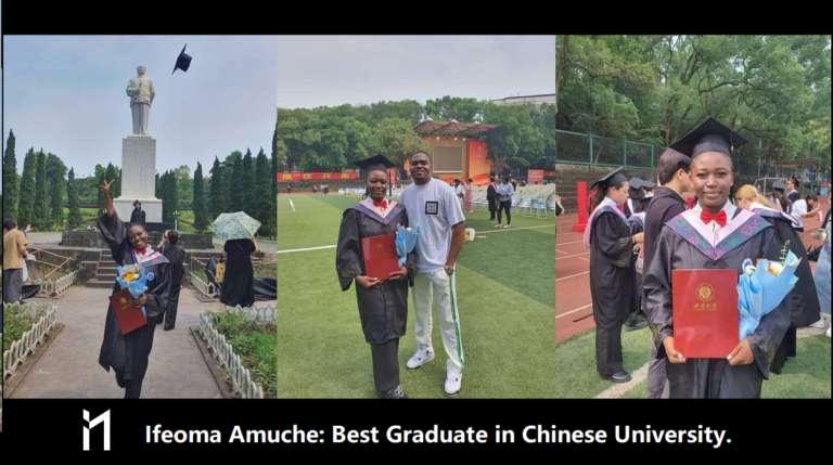 Ifeoma Amuche: Best Graduate in Chinese University. Meet the lady in a clip, a lady from Nigeria, precisely from Anambra State.