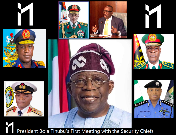 President Bola Tinubu has met with the Security Chiefs since his inauguration as the Grand Commander-in-Chief of the Armed Forces (GCFR).